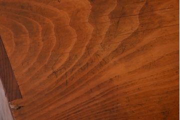 レトロ家具　昭和レトロ　モールガラス入り!脚付きのアンティーク収納戸棚