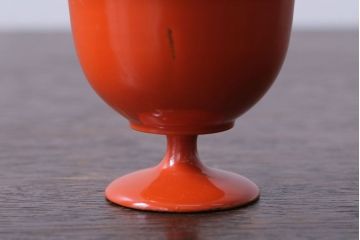 アンティーク雑貨　大正〜昭和初期　鶴亀の図　木製蒔絵盃2客(漆器・杯)