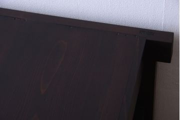 アンティーク家具　古民具・骨董　明治期　重厚な鉄脚付き!六尺水屋箪笥サイドボード(2)