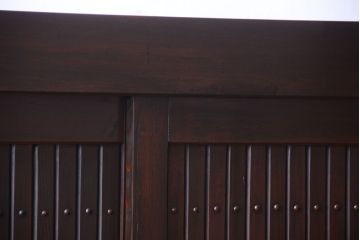 アンティーク家具　古民具・骨董　明治期　重厚な鉄脚付き!六尺水屋箪笥サイドボード(2)