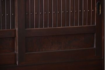 アンティーク家具　古民具・骨董　明治期　重厚な鉄脚付き!六尺水屋箪笥サイドボード(2)