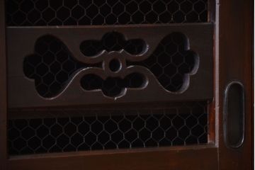 アンティーク家具　古民具・骨董　明治期　重厚な鉄脚付き!六尺水屋箪笥サイドボード(2)