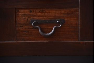アンティーク家具　古民具・骨董　明治期　重厚な鉄脚付き!六尺水屋箪笥サイドボード(2)