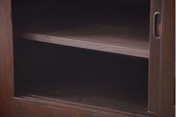 アンティーク家具　古民具・骨董　明治期　重厚な鉄脚付き!六尺水屋箪笥サイドボード(2)