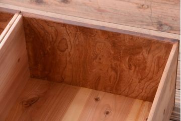 アンティーク家具　和製アンティーク　前面欅玉杢材!半箪笥(衣装箪笥ローボード)(1)