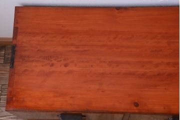 アンティーク家具　和製アンティーク　前面欅玉杢材!半箪笥(衣装箪笥ローボード)(1)