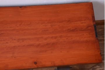 アンティーク家具　和製アンティーク　前面欅玉杢材!半箪笥(衣装箪笥ローボード)(1)