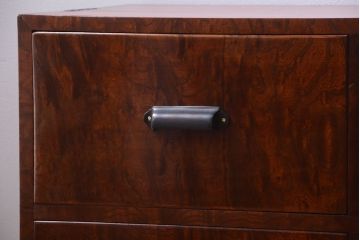 アンティーク家具　和製アンティーク　前面欅玉杢材!半箪笥(衣装箪笥ローボード)(1)