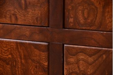 アンティーク家具　和製アンティーク　前面欅玉杢材!半箪笥(衣装箪笥ローボード)(1)