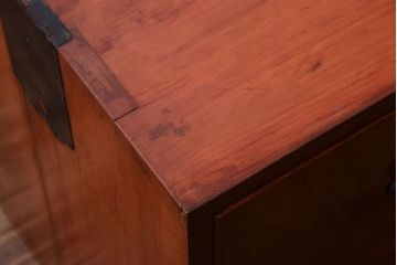 アンティーク家具　和製アンティーク　前面欅玉杢材!半箪笥(衣装箪笥ローボード)(2)