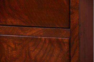 アンティーク家具　和製アンティーク　前面欅玉杢材!半箪笥(衣装箪笥ローボード)(2)