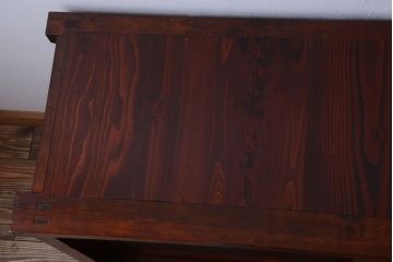 アンティーク家具　和製アンティーク　モールガラス引き戸のサイドボード(収納棚)