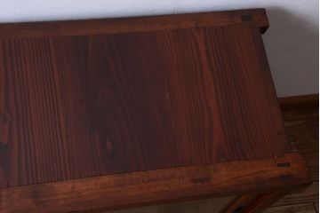 アンティーク家具　和製アンティーク　モールガラス引き戸のサイドボード(収納棚)