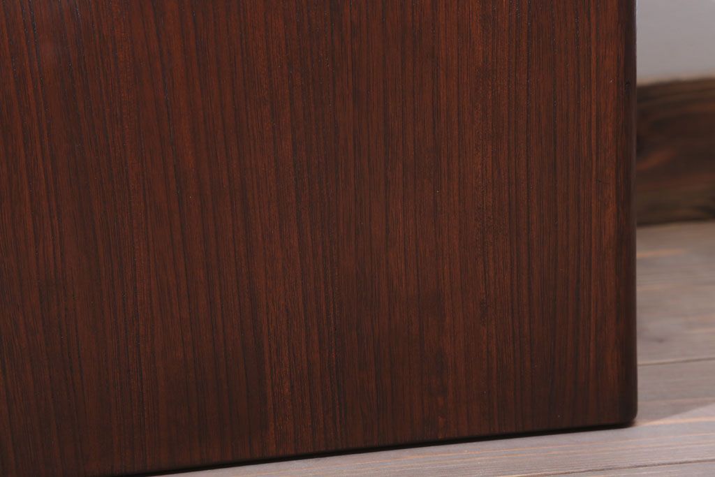 アンティーク雑貨　古民具・骨董　古い桐材・銅おとしの上品なアンティーク角火鉢(1)