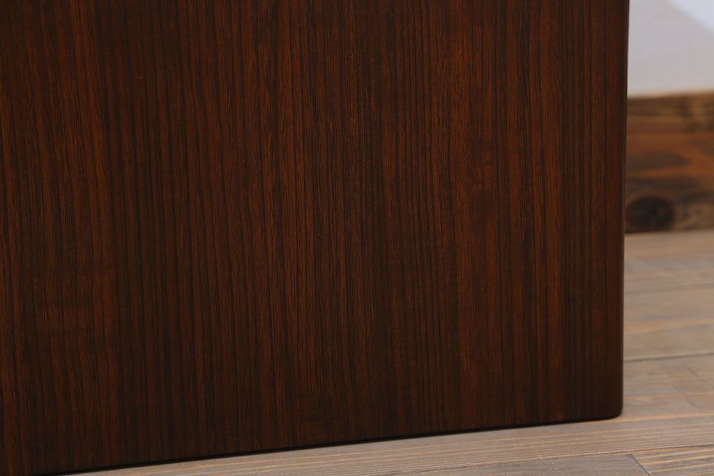 アンティーク雑貨　古民具・骨董　古い桐材・銅おとしの上品なアンティーク角火鉢(2)