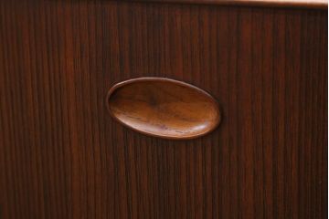 アンティーク雑貨　古民具・骨董　古い桐材・銅おとしの上品なアンティーク角火鉢(2)