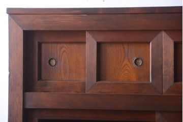 アンティーク家具　和製アンティーク　透かし彫り!古い関西四尺水屋箪笥