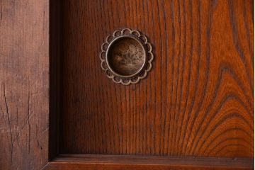 アンティーク家具　和製アンティーク　透かし彫り!古い関西四尺水屋箪笥