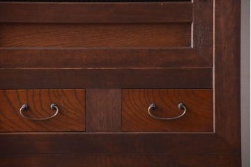 アンティーク家具　和製アンティーク　透かし彫り!古い関西四尺水屋箪笥