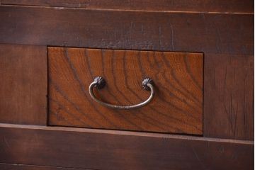 アンティーク家具　和製アンティーク　透かし彫り!古い関西四尺水屋箪笥