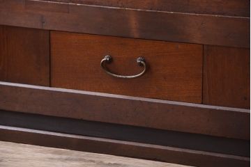 アンティーク家具　和製アンティーク　透かし彫り!古い関西四尺水屋箪笥