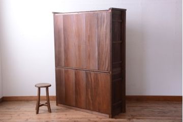 アンティーク家具　和製アンティーク　透かし彫り!古い関西四尺水屋箪笥