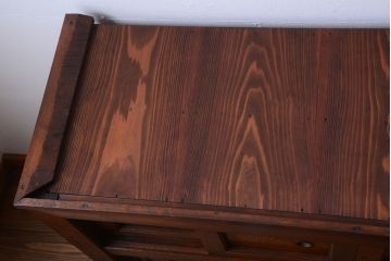 アンティーク家具　和製アンティーク　透かし彫り!古い関西四尺水屋箪笥