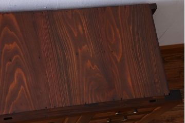 アンティーク家具　和製アンティーク　透かし彫り!古い関西四尺水屋箪笥