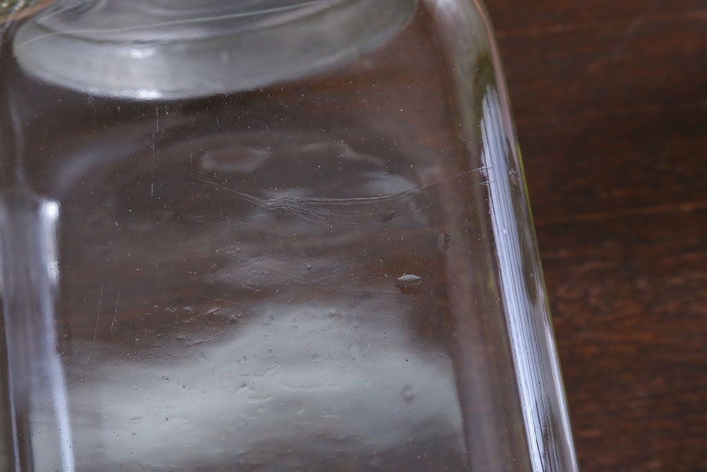 アンティーク雑貨　昭和レトロ　古い駄菓子屋のガラス瓶(ビン)2個セット(3)