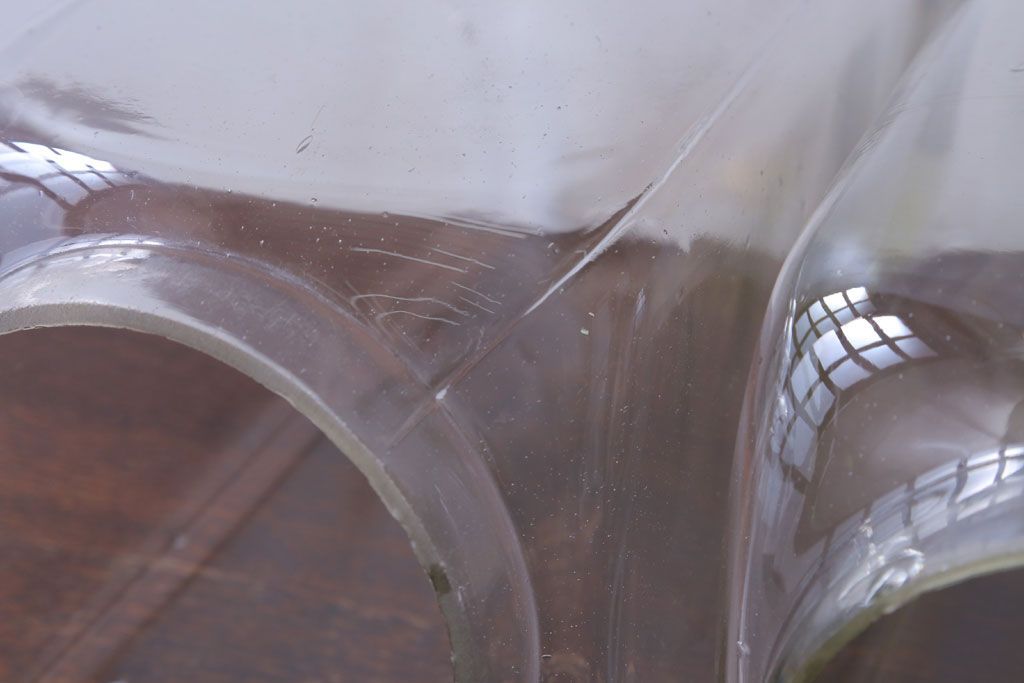 アンティーク雑貨　昭和レトロ　古い駄菓子屋のガラス瓶(ビン)2個セット(3)