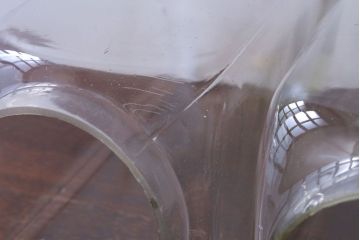 アンティーク雑貨　昭和レトロ　古い駄菓子屋のガラス瓶(ビン)2個セット(3)