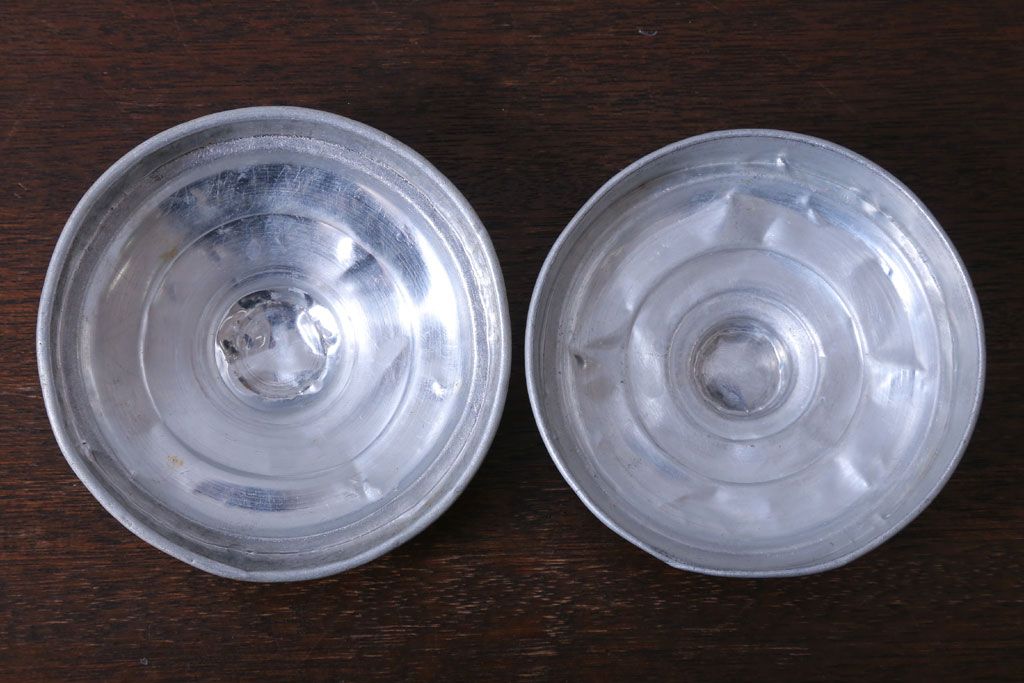 アンティーク雑貨　昭和レトロ　古い駄菓子屋のガラス瓶(ビン)2個セット(3)