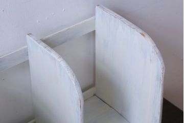 アンティーク家具　アンティークペイント　引き出し付き!小さな古い木の本立て