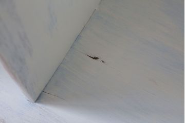 アンティーク家具　アンティークペイント　引き出し付き!小さな古い木の本立て