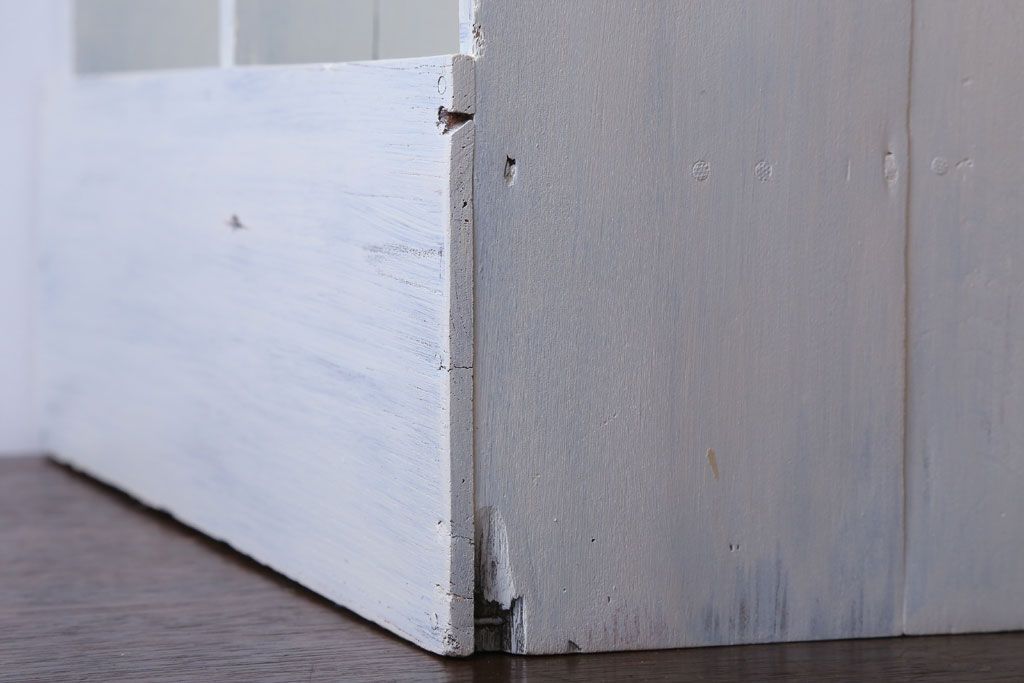 アンティーク家具　アンティークペイント　引き出し付き!小さな古い木の本立て