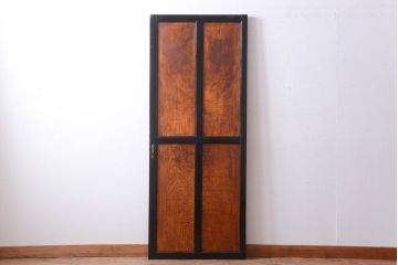 和製アンティーク　鏡板欅材!古い木のドア(扉)