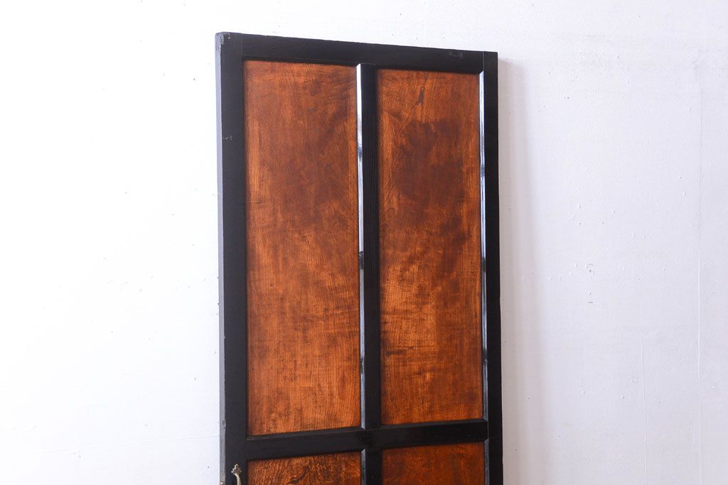 和製アンティーク　鏡板欅材!古い木のドア(扉)