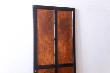 和製アンティーク　鏡板欅材!古い木のドア(扉)