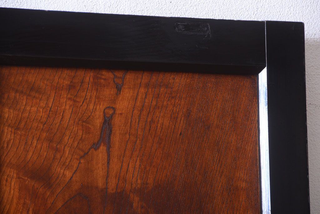 和製アンティーク　鏡板欅材!古い木のドア(扉)