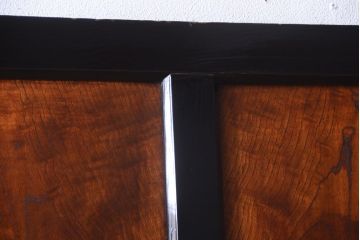 和製アンティーク　鏡板欅材!古い木のドア(扉)