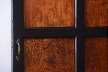和製アンティーク　鏡板欅材!古い木のドア(扉)