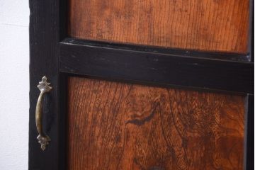 和製アンティーク　鏡板欅材!古い木のドア(扉)