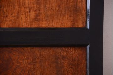 和製アンティーク　鏡板欅材!古い木のドア(扉)