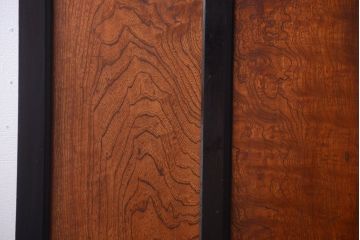 和製アンティーク　鏡板欅材!古い木のドア(扉)