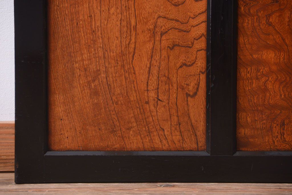 和製アンティーク　鏡板欅材!古い木のドア(扉)