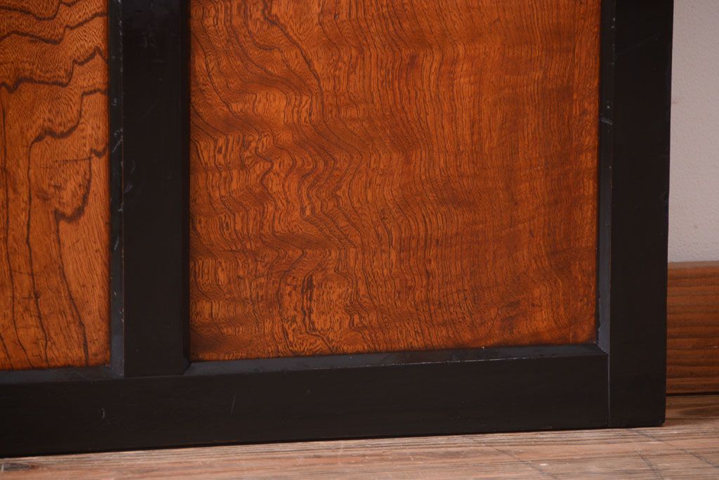 和製アンティーク　鏡板欅材!古い木のドア(扉)