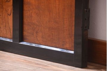 和製アンティーク　鏡板欅材!古い木のドア(扉)