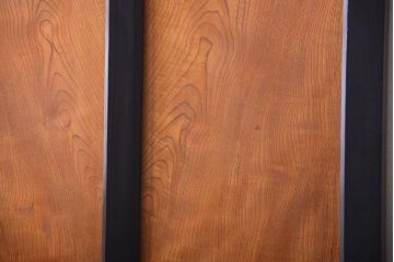 和製アンティーク　鏡板欅材!古い木のドア(扉)