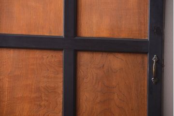 和製アンティーク　鏡板欅材!古い木のドア(扉)