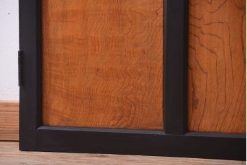 和製アンティーク　鏡板欅材!古い木のドア(扉)